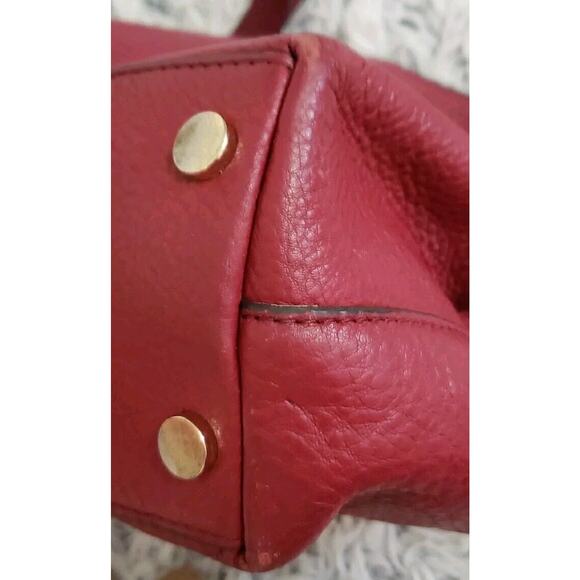 Michael Kors Raven Crimson Red Leather Shoulder Tote Bag Large Tri-Section, COA - Picture 12 of 16